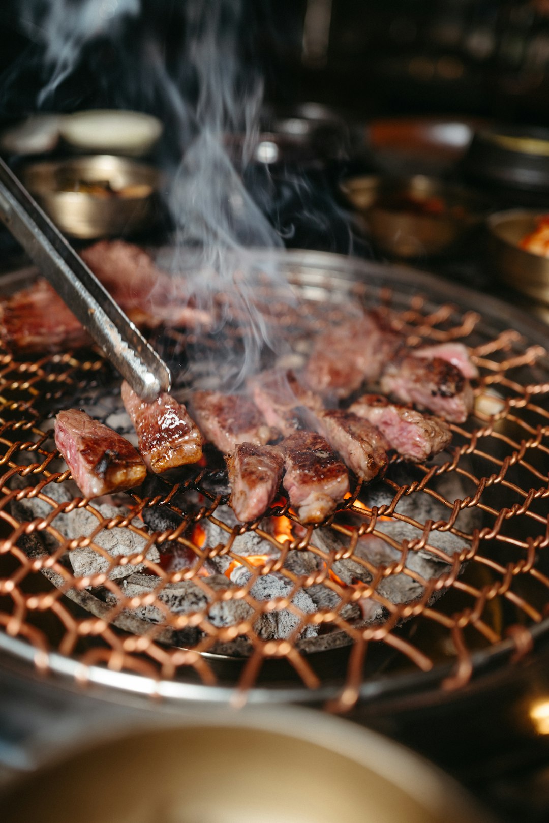 A snapshot of raw meat slices, patiently waiting to be grilled to perfection, promising a symphony of flavors and textures with every bite.